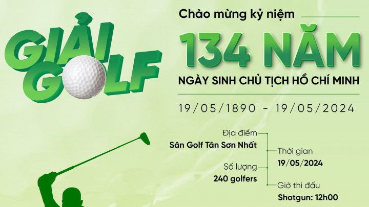 CLB Golf Doanh nhân Nghệ Tĩnh tổ chức giải kỷ niệm 134 năm ngày sinh Chủ tịch Hồ Chí Minh