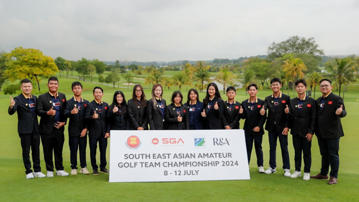 Giải Vô địch Golf Đồng đội Nghiệp dư Đông Nam Á 2024: Tuyển Việt Nam đem về đủ 3 màu Huy chương