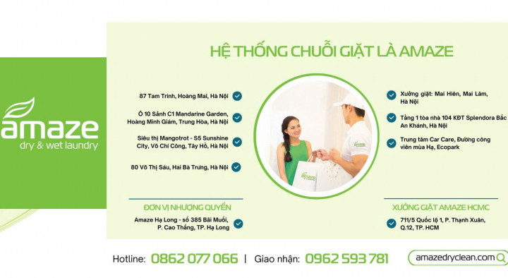 Giặt là AMAZE: Chăm sóc trang phục của bạn theo tiêu chuẩn quốc tế