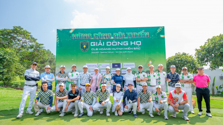 CLB golf Hoàng Huỳnh Miền Bắc mừng công đội tuyển tham dự giải các CLB Dòng họ 2023