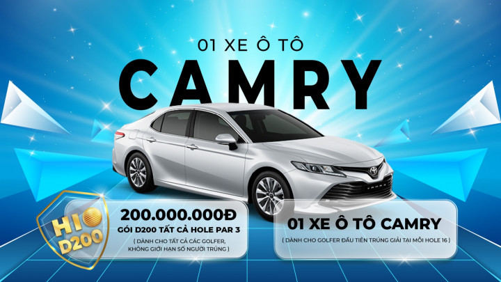 Giải thưởng HIO 200 triệu đồng tiền mặt cùng ô tô Camry đang chờ đón chủ nhân tại Chặng 2 WGHN Tournament - Race to South Africa 2024