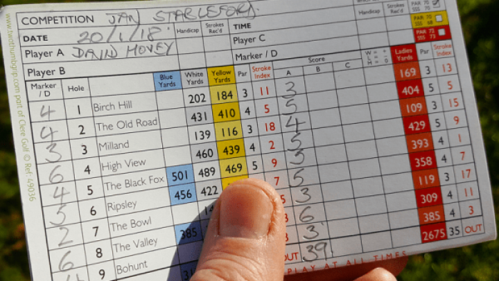 Cách ghi điểm lên scorecard trong một vòng golf