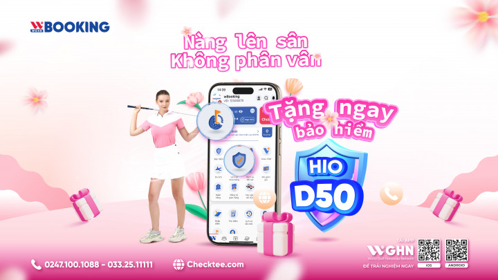 Tặng gói bảo hiểm D50 cho mọi golfer nữ booking dịp 20/10