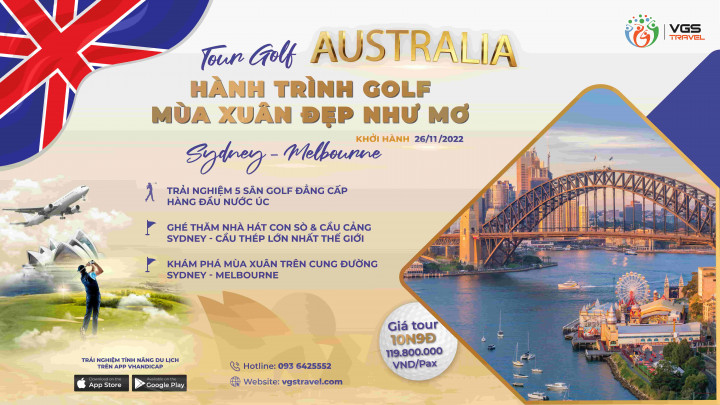 Trải nghiệm hành trình du lịch golf Úc mùa xuân cùng VGS Travel
